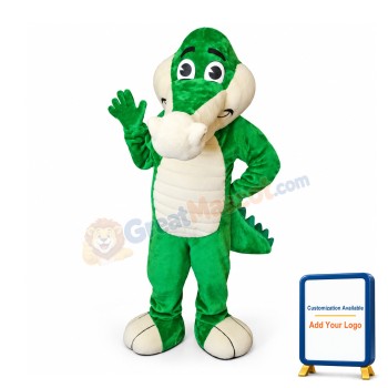 Friendly Lightweight Green Crocodile Mascot Costume