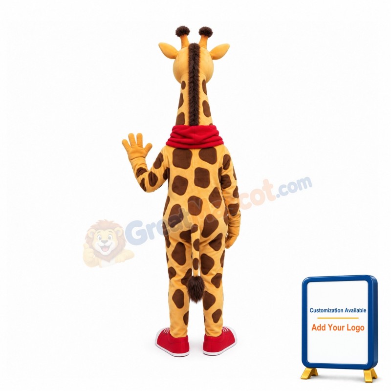Happy Lightweight Giraffe Mascot Costume