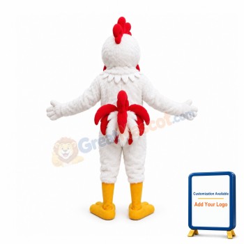 Lightweight White Roosters Mascot Costume