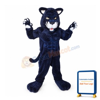 Fierce Blue Panther Mascot Costume