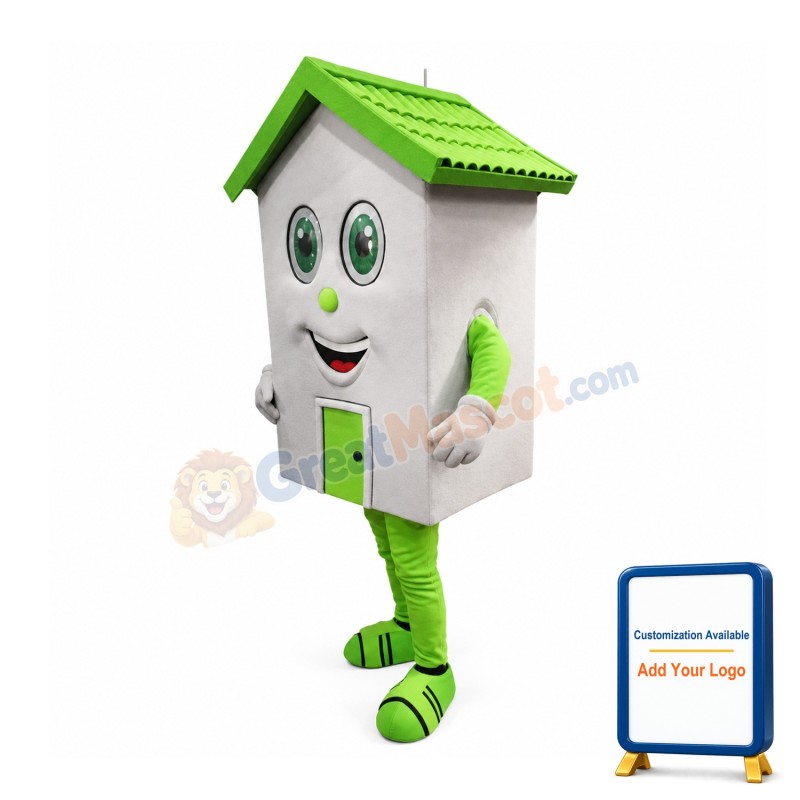 Green Lightweight House Mascot Costume