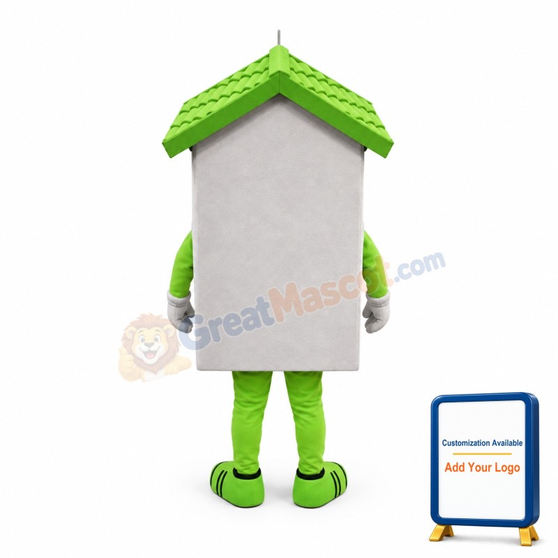 Green Lightweight House Mascot Costume