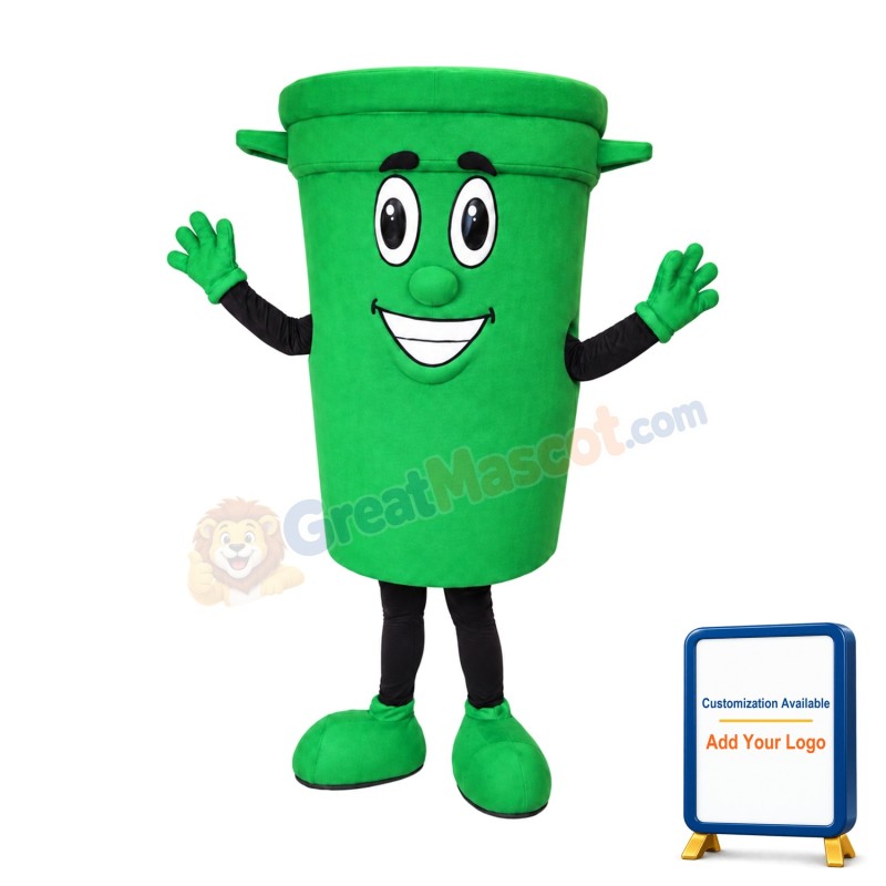 Green Bin Mascot Costume