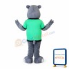 Shy Hippo Mascot Costume