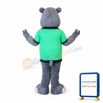 Shy Hippo Mascot Costume