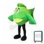 Green Lightweight Fish Mascot Costume