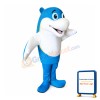 Blue & White Dolphin Mascot Costume