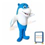 Blue & White Dolphin Mascot Costume