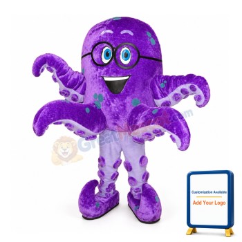 Happy Lightweight Octopus Mascot Costume