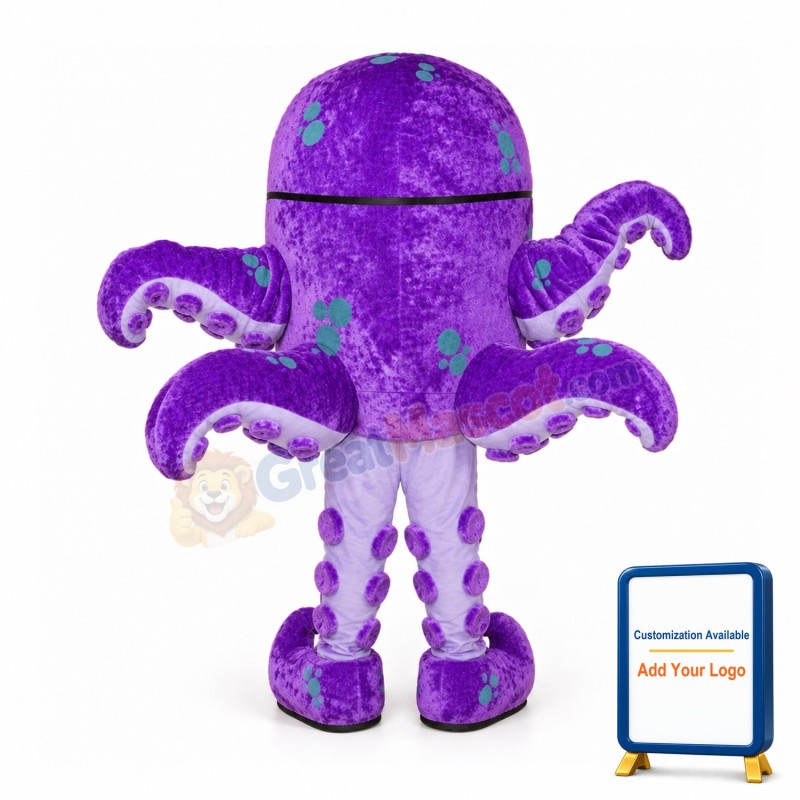 Happy Lightweight Octopus Mascot Costume