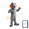 Fierce Grey Wolf Mascot Costume