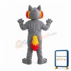 Fierce Grey Wolf Mascot Costume