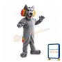 Fierce Grey Wolf Mascot Costume