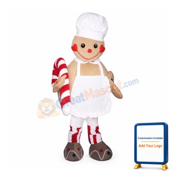 Gingerbread Man Mascot Costume