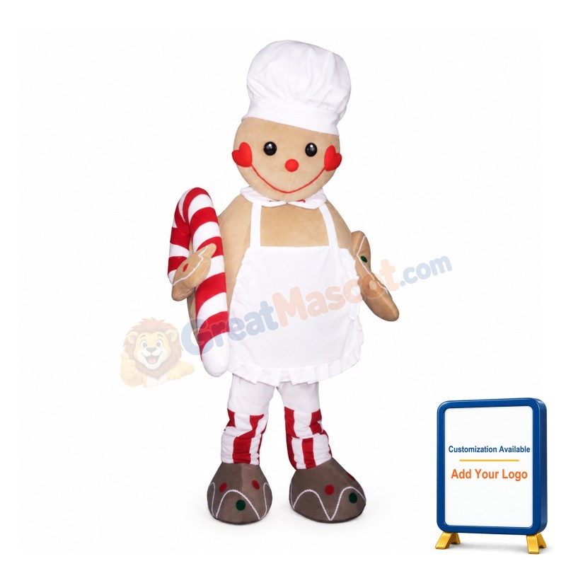 Gingerbread Man Mascot Costume
