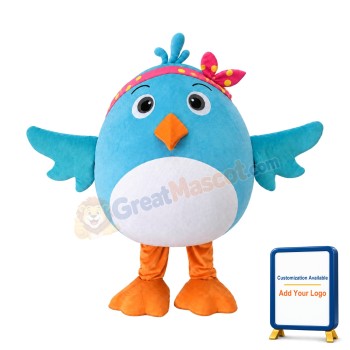 Small Blue Bird Mascot Costume