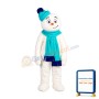 Smiling Snowman Mascot Costume