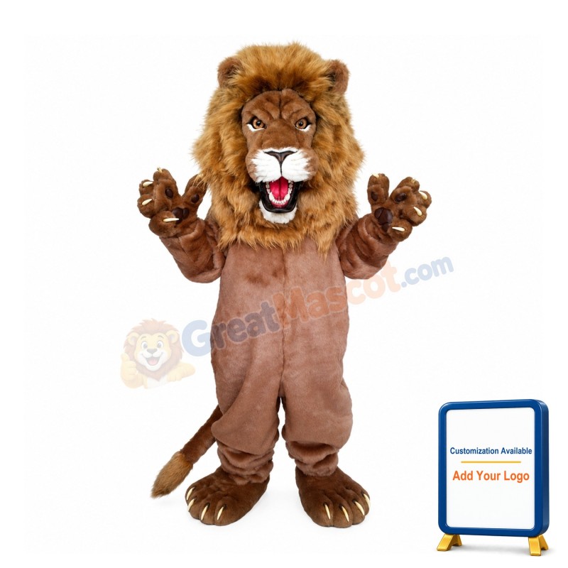 Powerful Lion Mascot Costume