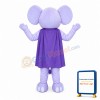 Purple Elephant Mascot Costume