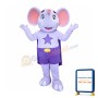 Purple Elephant Mascot Costume
