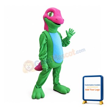 Green & Red Lizard Mascot Costume