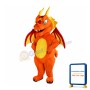 Orange Dragon Mascot Costume