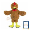 Furry Brown Chicken Mascot Costume