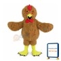 Furry Brown Chicken Mascot Costume
