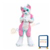 Pink & Blue Husky Dog Mascot Costume