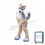 Brown & Gray Husky Dog Mascot Costume