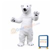 Realistic White Polar Bear Mascot Costume