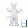 Realistic White Polar Bear Mascot Costume