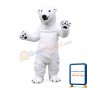Realistic White Polar Bear Mascot Costume