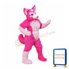 Super Cute Pink Husky Dog Mascot Costume