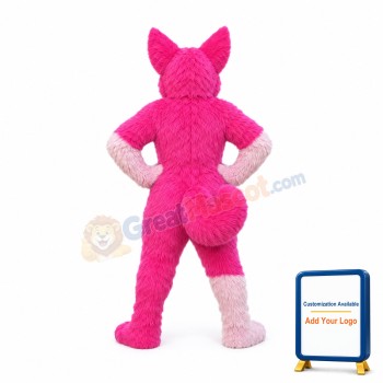 Super Cute Pink Husky Dog Mascot Costume
