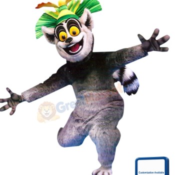 King Julien Lemur Mascot Costume