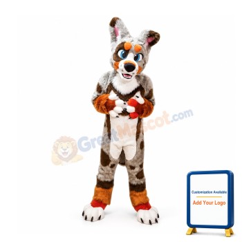 Colorful Husky Dog Mascot Costume