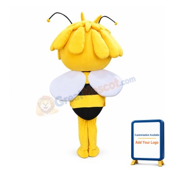 Maya The Bee Mascot Costume Yellow Bee Mascot Adult Character Costume