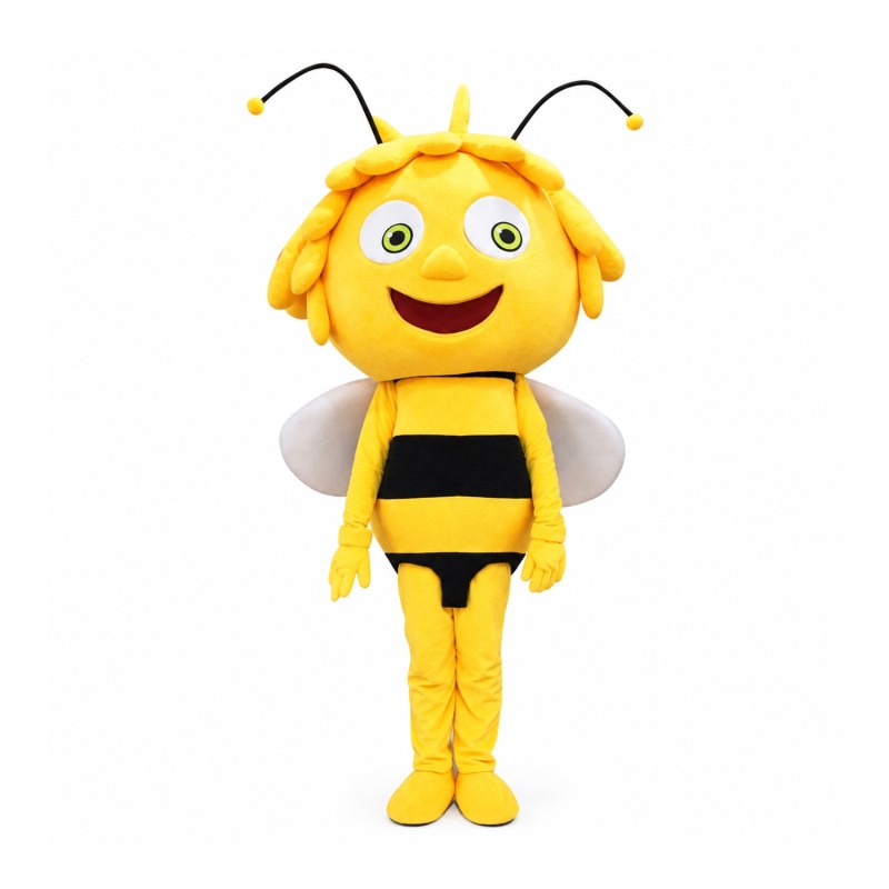 Maya The Bee Mascot Costume Yellow Bee Mascot Adult Character Costume