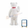 White Polar Bear Mascot Costume For Adult