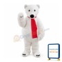 White Polar Bear Mascot Costume For Adult