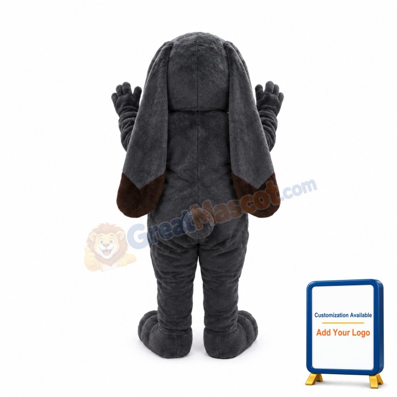 Dark Grey Rabbit Mascot Costume Easter Bunny Mascot Costume