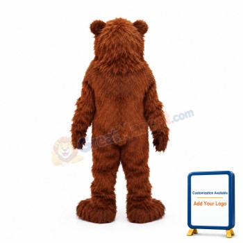 Friendly Grizzly Bear Mascot Costume