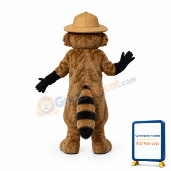 Ranger Rick Racoon Mascot Costume