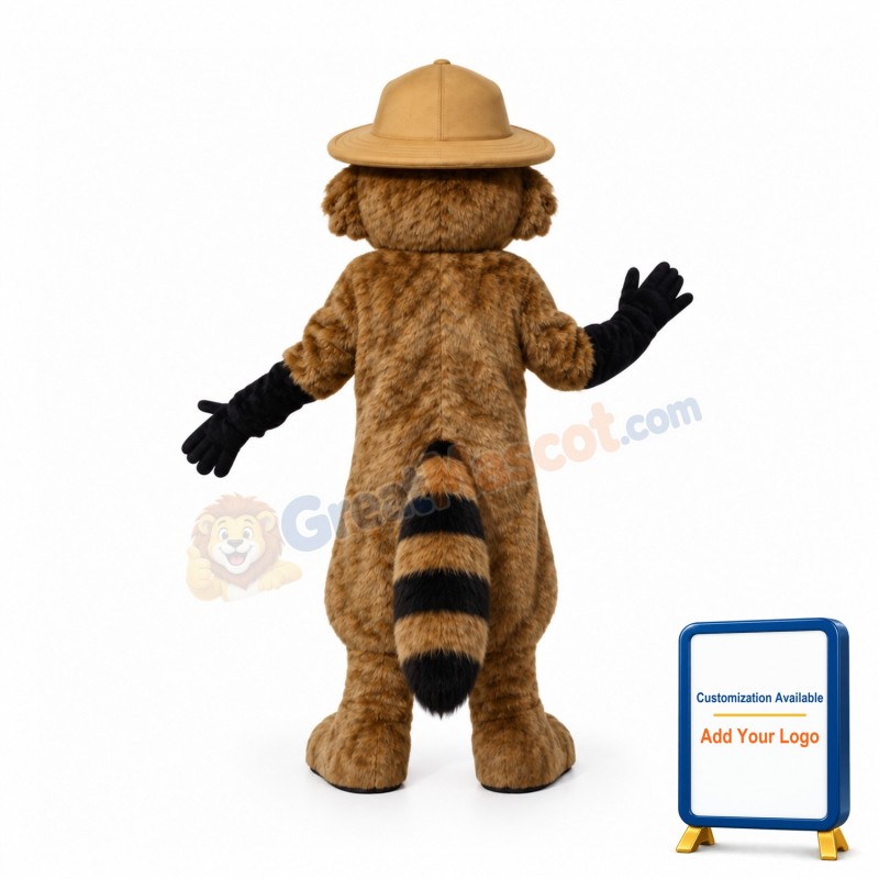 Ranger Rick Racoon Mascot Costume