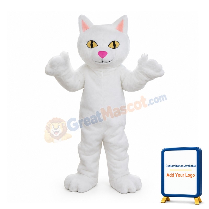 White Cat Mascot Costumes