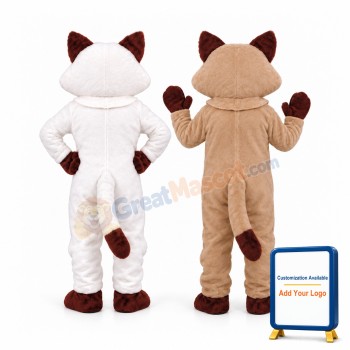 Brown and White Cat Costume Halloween Mascot Costume