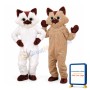 Brown and White Cat Costume Halloween Mascot Costume