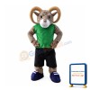 Sport Ram Mascot Costume with Green T shirt