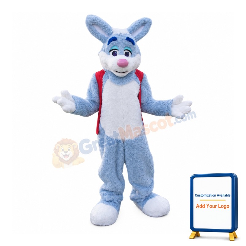 Animal Blue Easter Bunny Mascot Costume